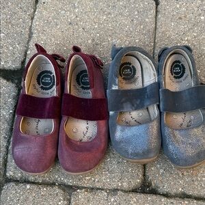 Livie & Luca Aria Ballet Flat Burgundy and Silver Dress Shoes
